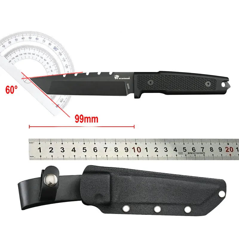 HX OUTDOORS DC53 Fulltang Knives,Straight Fixed Blade Knife,Camping Survival Knives,Rescue Knife With Kydex, Dropshipping