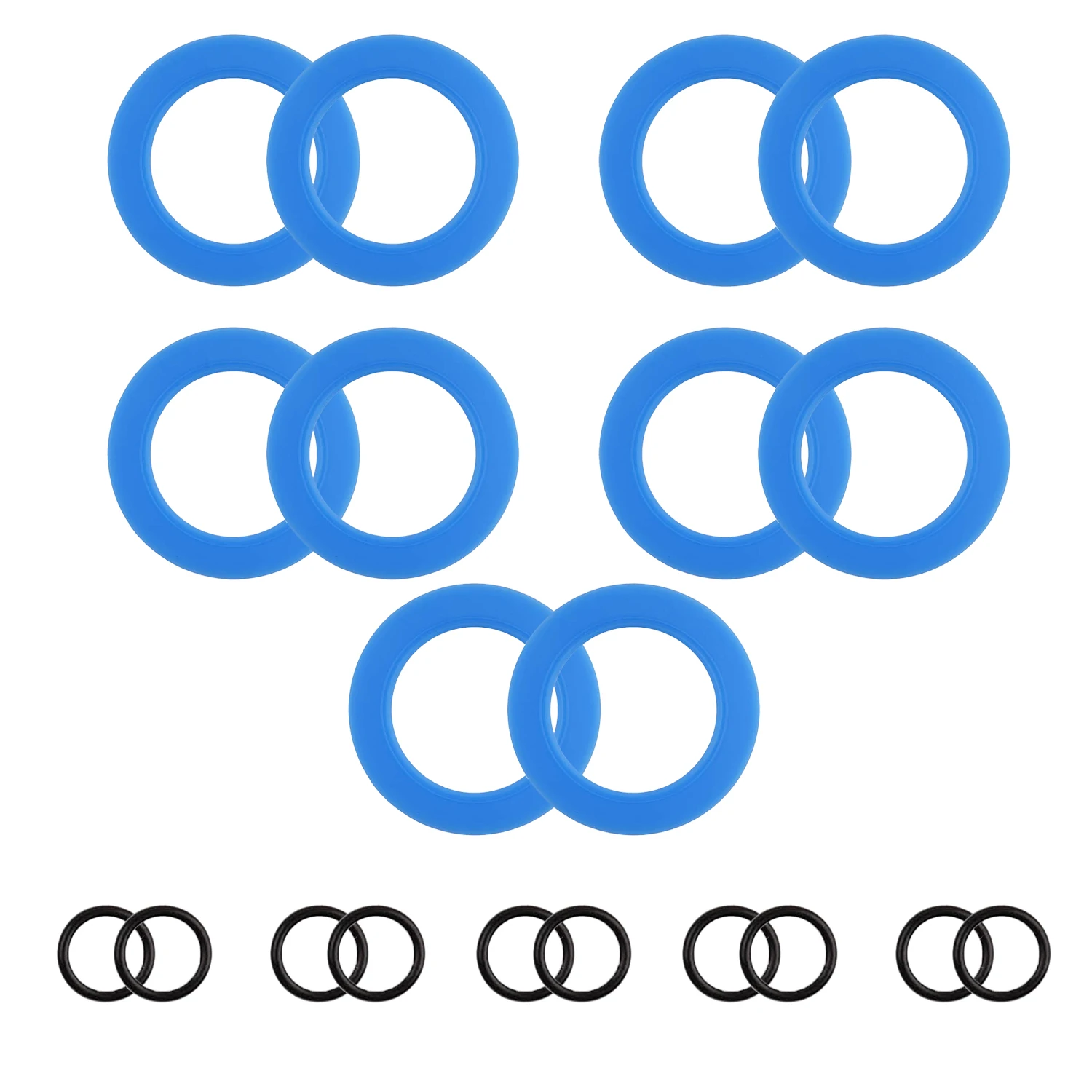 

3-дюймовая уплотнительная прокладка клапана смыва унитаза, 10 шт., запасные части из силиконового материала, совместимые с американским стандартным синим цветом