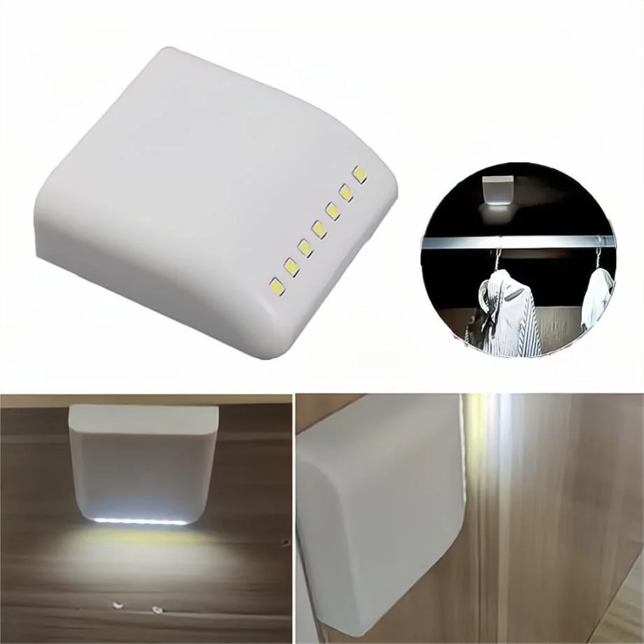 Phlanp 7LEDs Inner Hinge Lamp Cabinet Induction Lights Wardrobe Cupboard Sensor Lights Home Bedroom Kitchen Closet Night Lamp