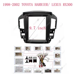WQLSK 9.7 Inch Car Fascia Tesla Frame Adapter Canbus For Lexus RX300 1998-2002 Harrier Android Audio Dash Fitting Panel Kit