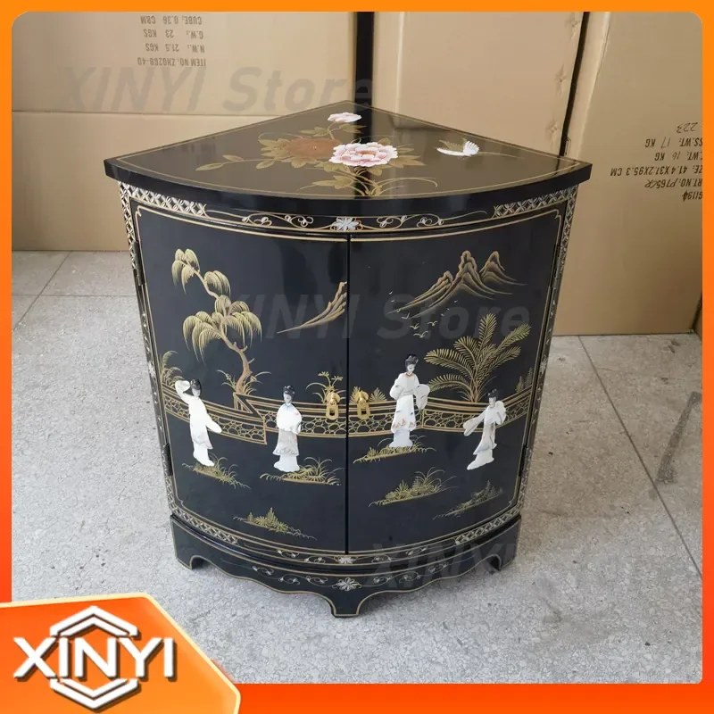 for Beauty Corner Cabinet for Triangle Storage Locker for Bathroom Kitchen Living Room Bright Painted Classical