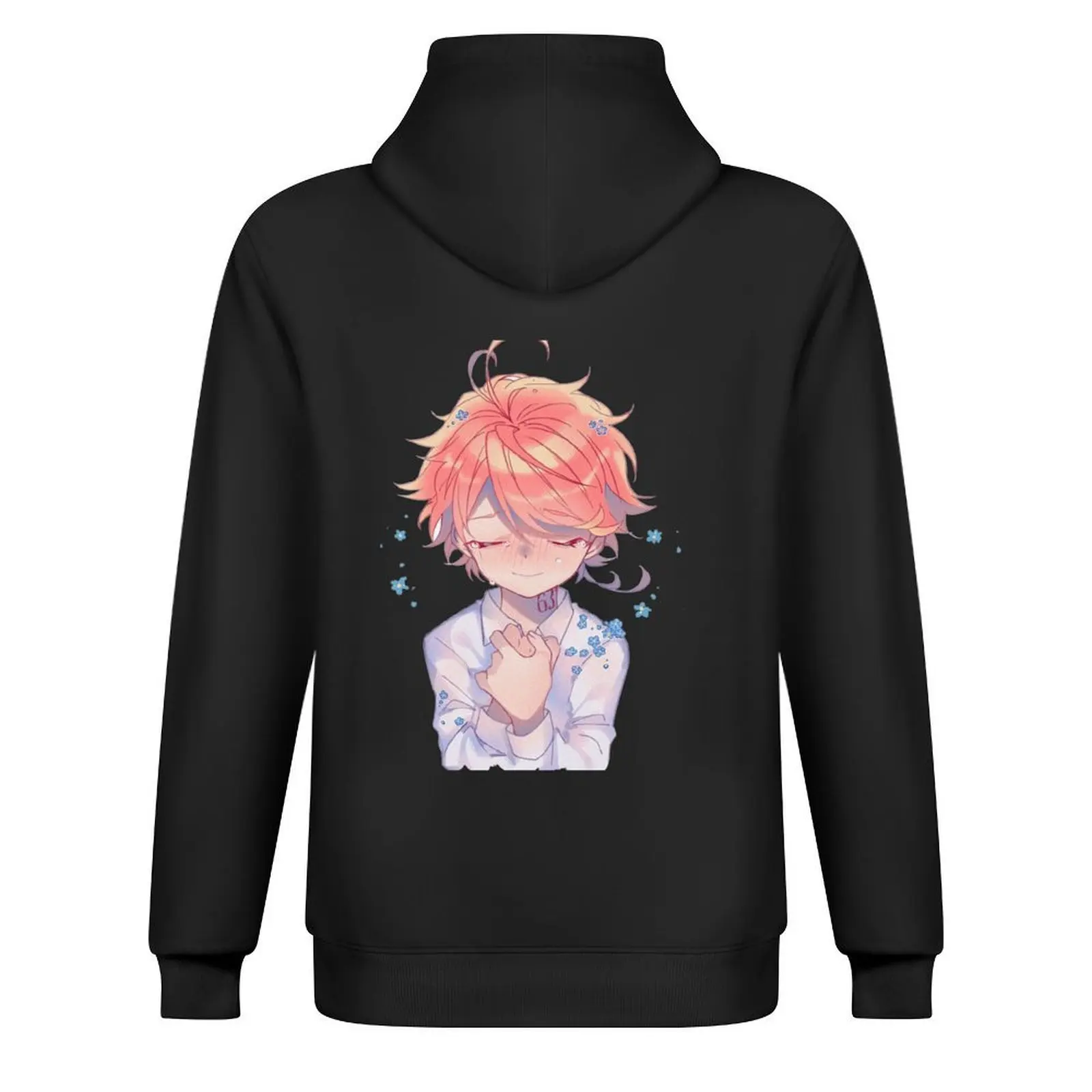 Happy Emma fanart: The Promised Neverland Hoodie ملابس الخريف الرجالية ملابس رجالي هوديس للرجال