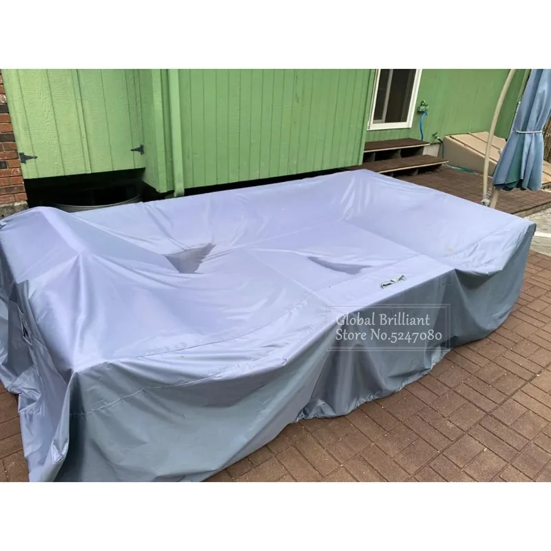Universal 210D Oxford Platz Whirlpool Abdeckung SPA Pool Badewanne Abdeckung Wasserdichte Schwimmbad Möbel Schutz Staub Abdeckung – Detail 4