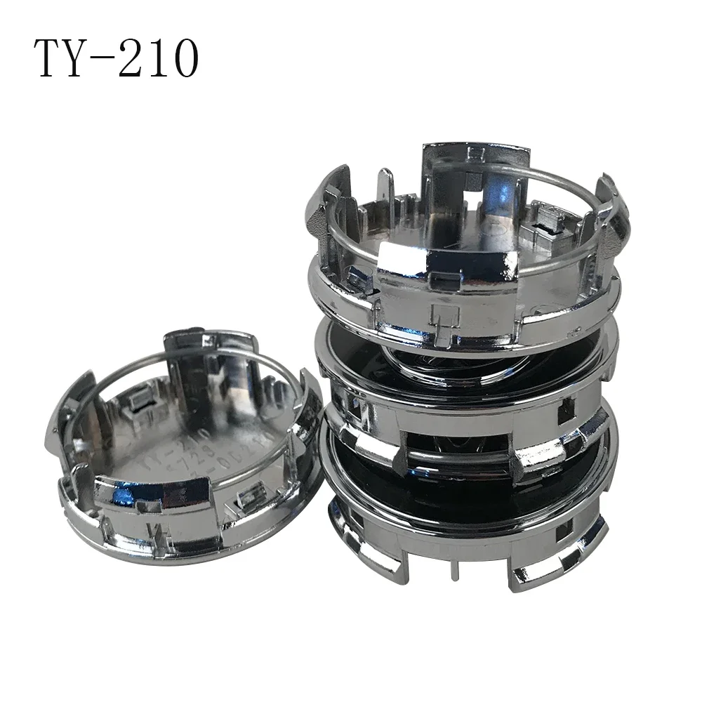 Set/4Pcs 52.9MM 42603-0D210 Chrome Plastic Car Wheel Center Hub Cap Dust Cover Black Surface For Toyota Vios