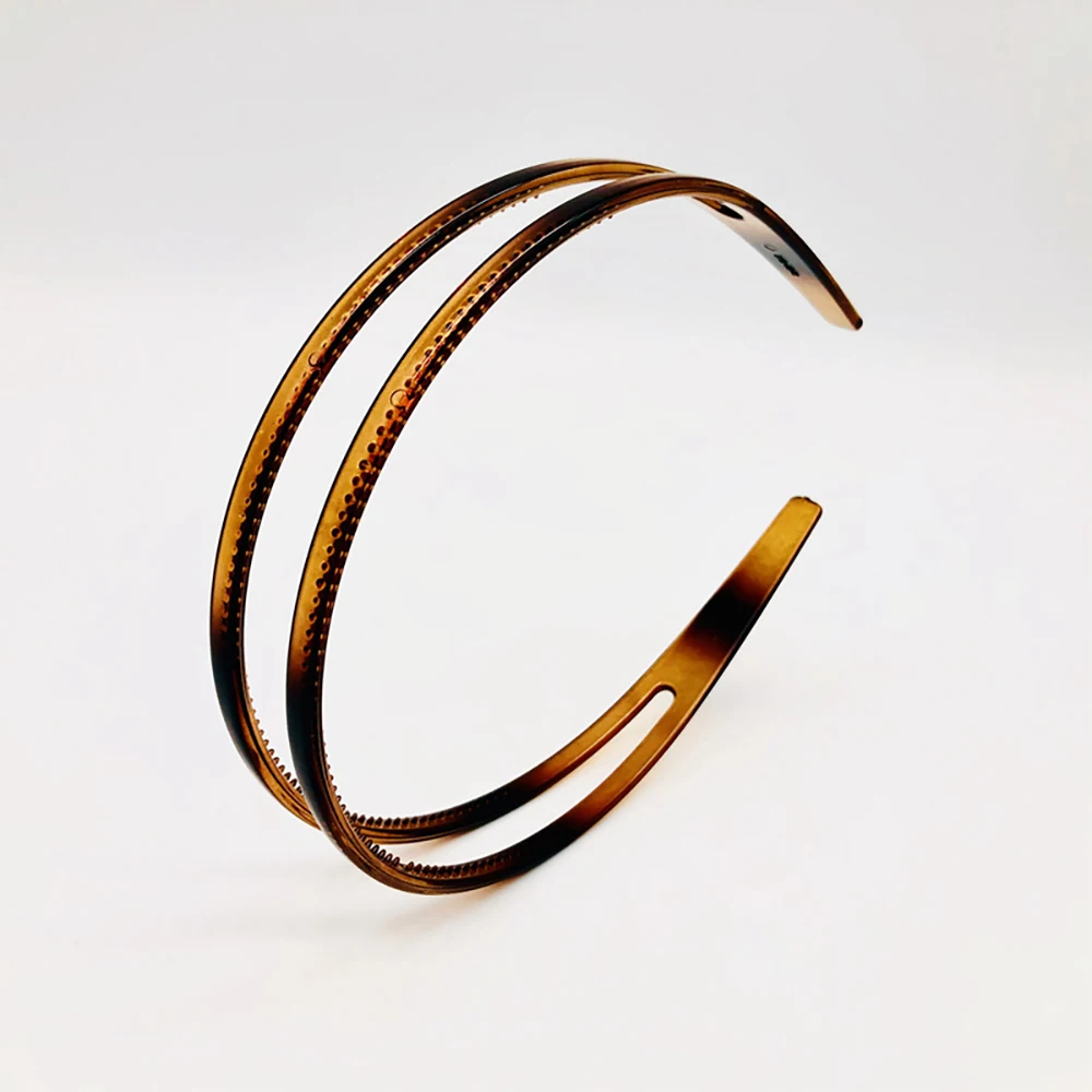 Kunststoff-Stirnband, zweireihig, Zahnkamm, Haarband, einfacher und schicker Haarreifen, rutschfestes Haar-Accessoire für Frauen und Mädchen, tägliches Dating – Detail 7