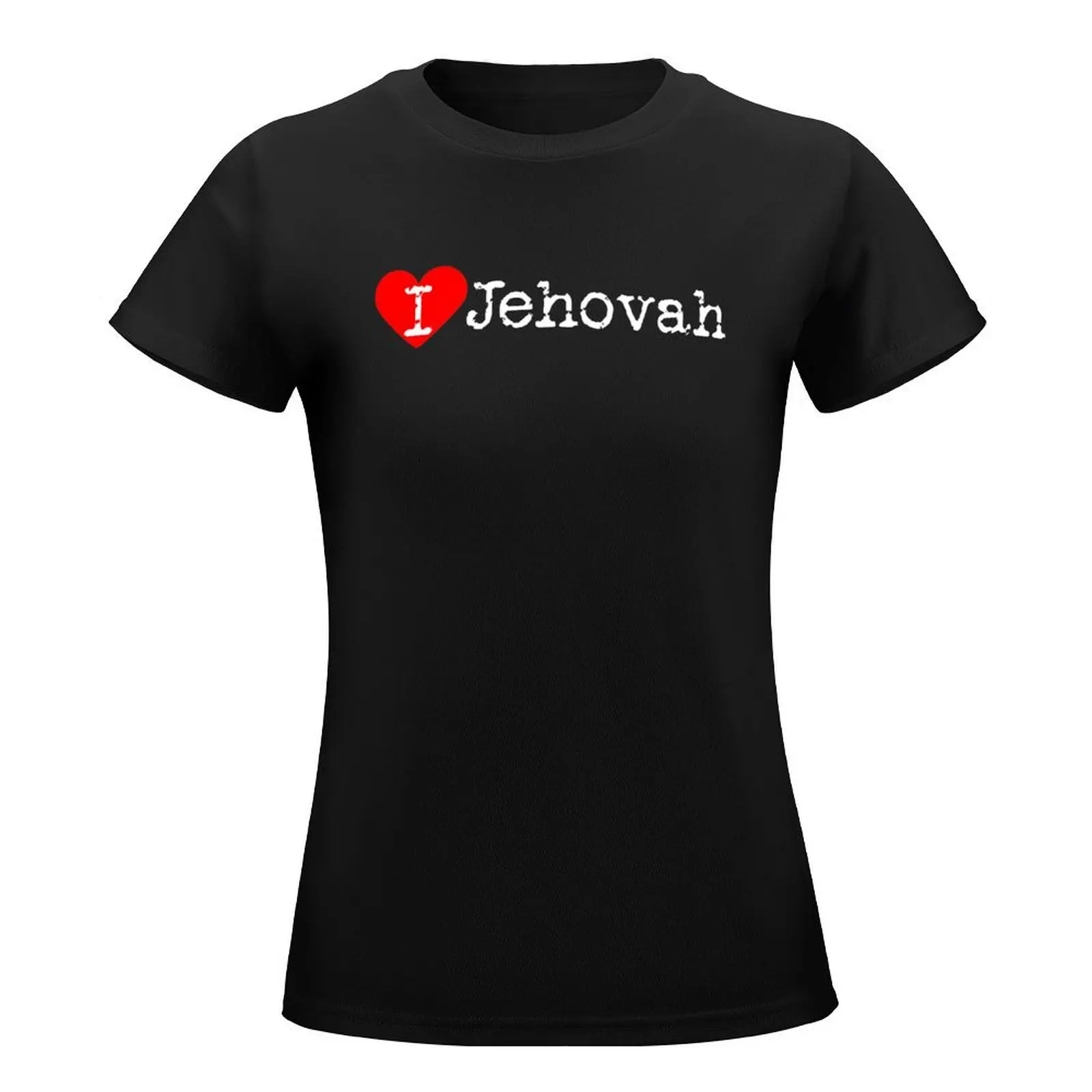 I Heart Jehovah | Love Jehovah T-Shirt oversized plus size tops korean fashion Women's summer blouses 2024