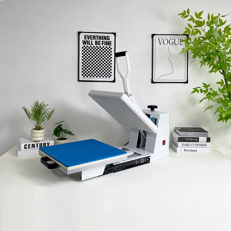 Compact 38x38CM Heat Transfer Press Machine for Garment Printing Clothing Embossing Rhinestone And Label Application