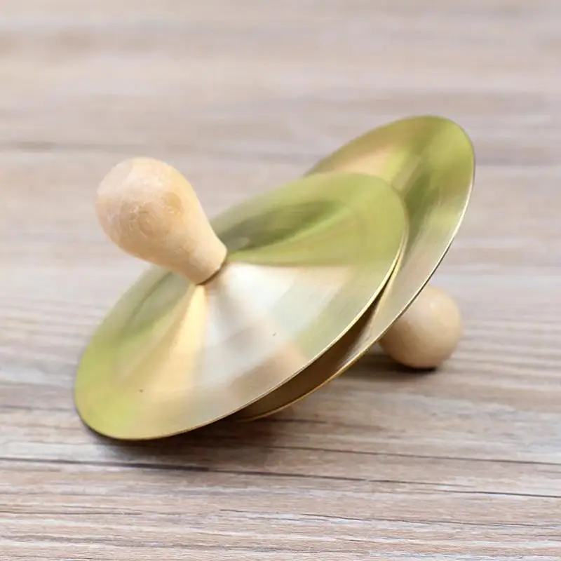 1 Set Hand Percussion Copper Cymbals Children Musical Instrument Education Toys Brass Percussion Mount Cymbals