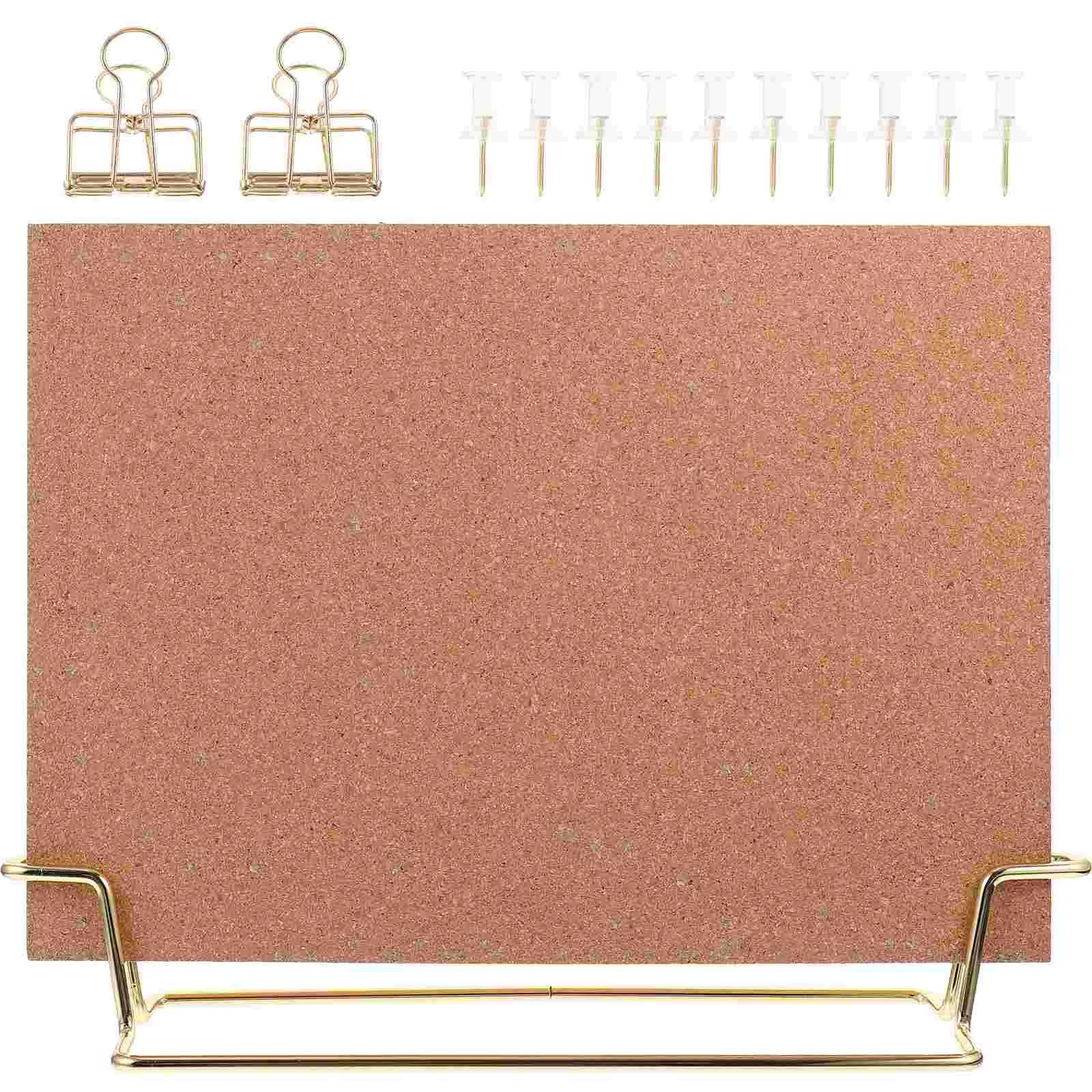 Imagem -04 - Small Cork Office Message Board Note e Photo Wall Display Bracket Desk Decorações Branco Anúncio Imagem