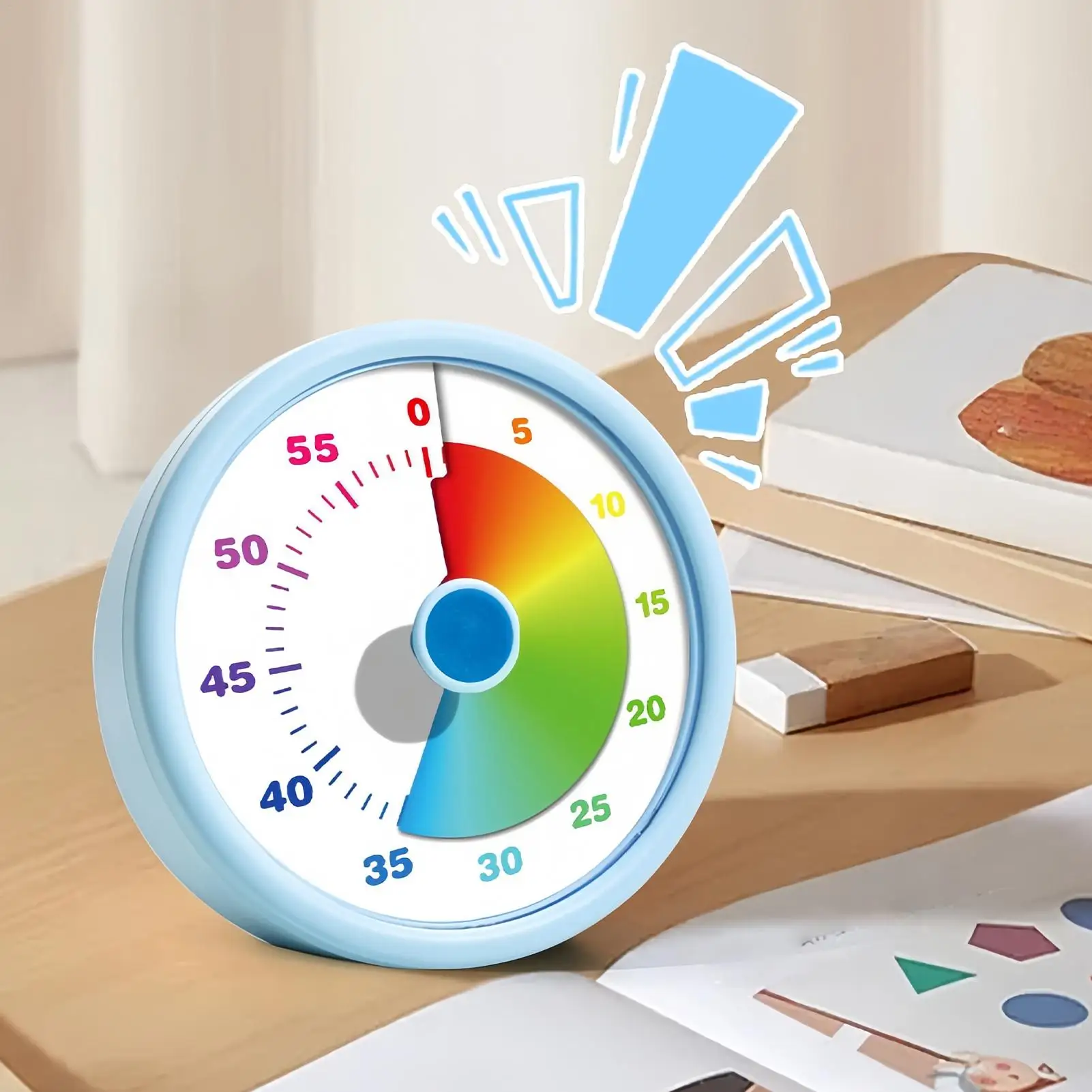 Portable Visual Timer Multifunctional Digital Timer Countdown Timer Clock Silent 60 Minute Countdown Kitchen Timer Study Tool