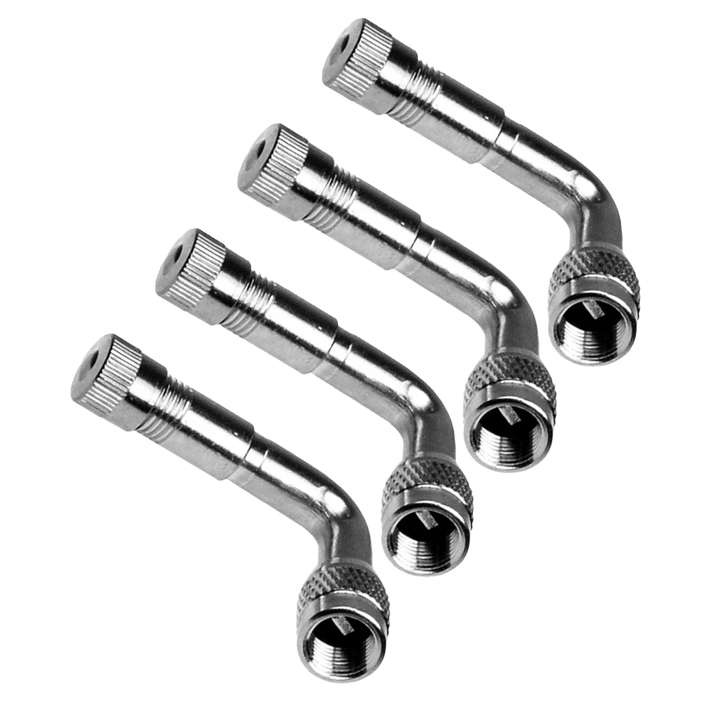 

4 Pcs Front Valve Extension Rod Rv Stem Extensions Extender Angle Air Adapter for Tires