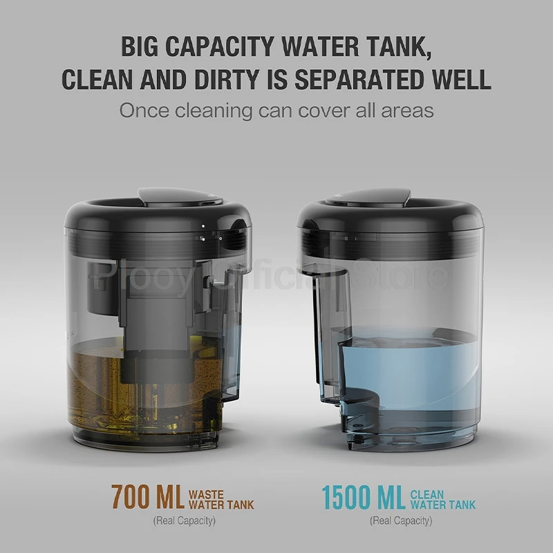 600W Upholstery Cleaner Spray Suction 2 Tank 15kPa Suction Multi Scenario Use Portable Fabric Cleaning Carpet Sofa Cleaning