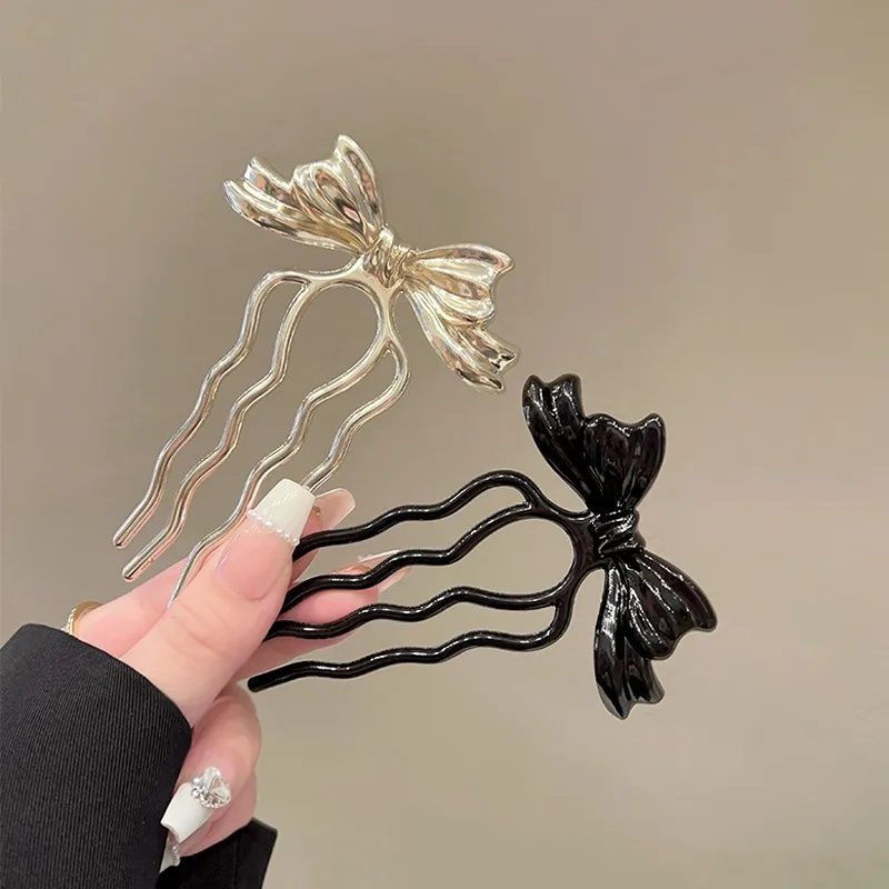 Fashion hollow butterfly hair clip U-shaped hair clip women's hair clip metal hair stick women's hair accessories hair clip