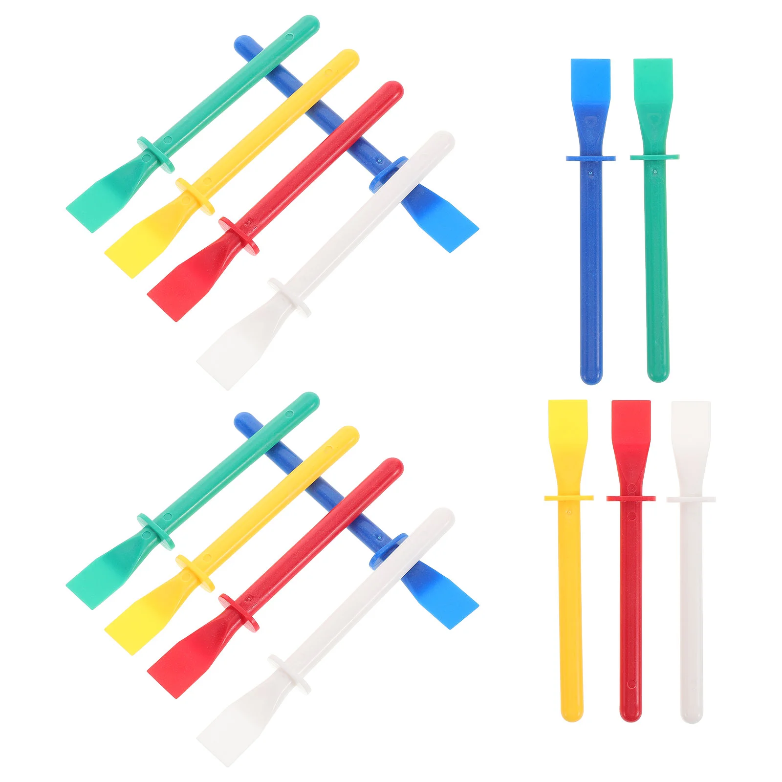 15 Pcs Glue Applicator Paint Palette Stick Sticks Abs Scraper Tools and