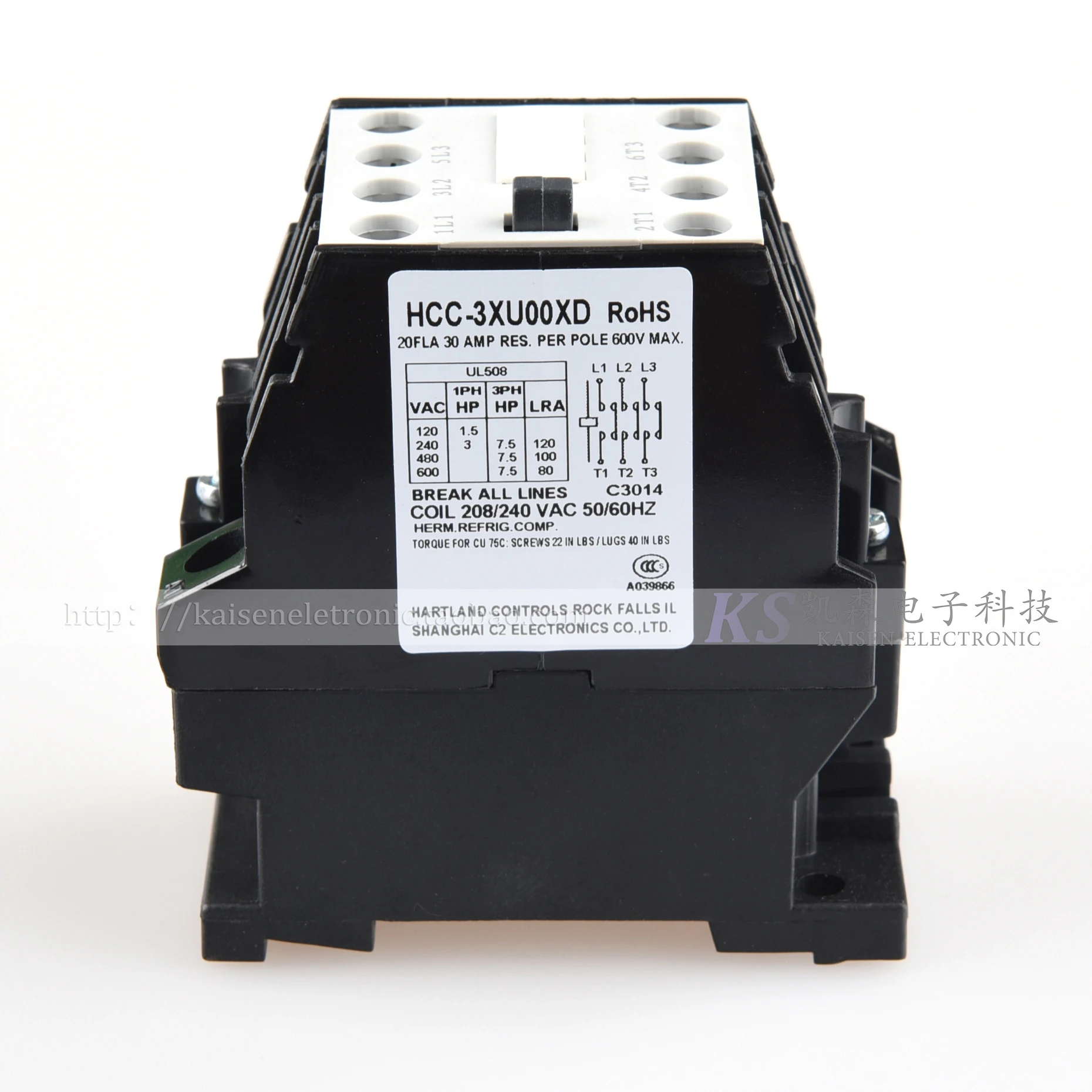 HCC-3XU00XD208V-240V 20A1800Galanz 5 air-conditioning three-phase AC contactors