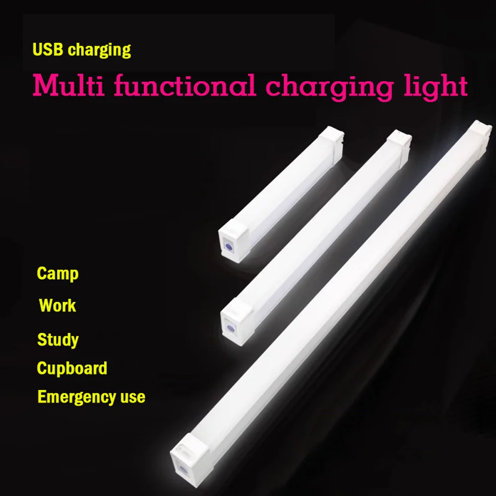 Rechargeable LED Light Strip Camping Car Repair Study Cabinet Emergency Long Bar Lamp Versatile And Portable Lighting Solution