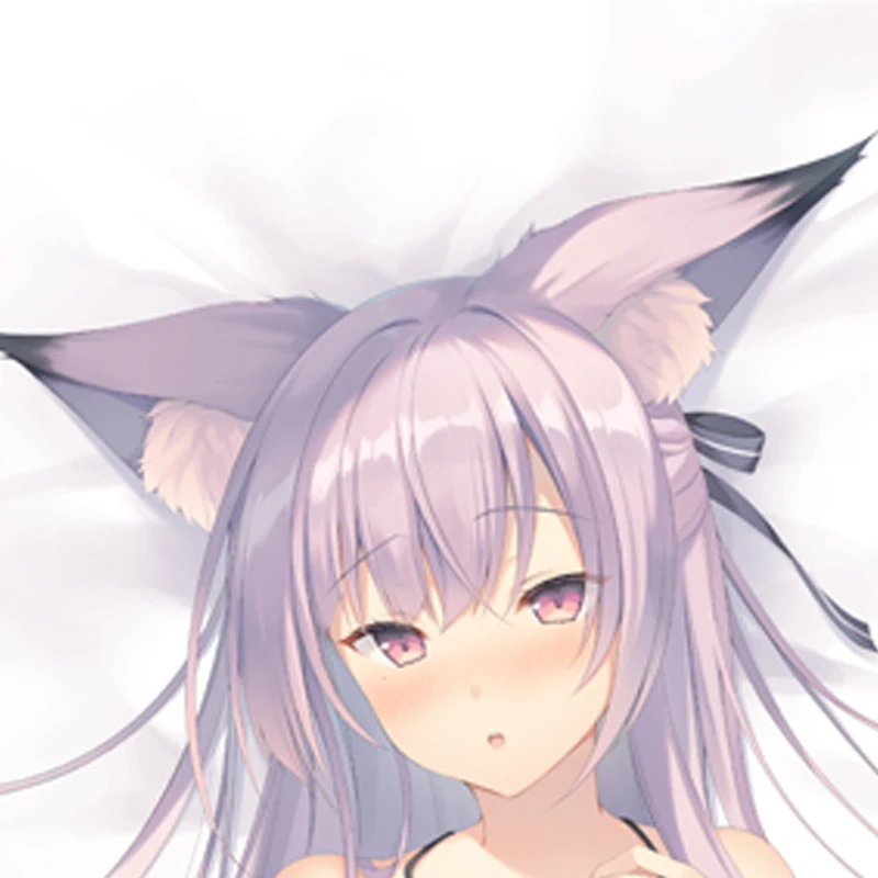 

Dakimakura Anime Pillow Cover Nekomata Okayu Double Sided Print 2Way Cushion Cover Xmas Gifts
