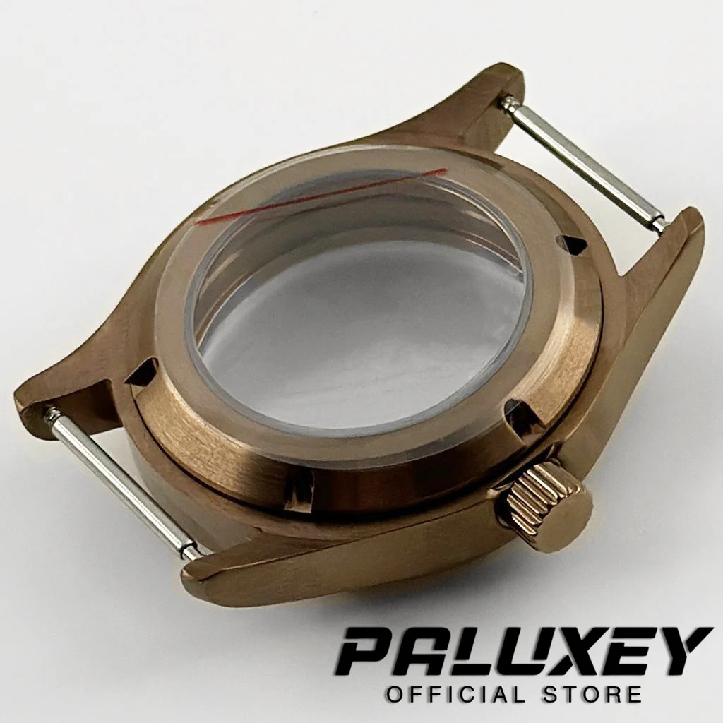 36MM/39MM Pilot Brass Watch Case NH34 NH35 NH36 NH38 NH70 Diver Brushed Dome Sapphire Crystal ETA2824 PT5000 Case