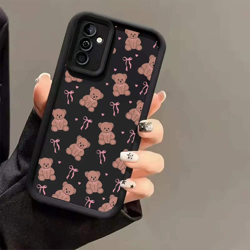 Soft TPU Cover For Samsung Galaxy A73 A72 A71 A56 A55 A54 A53 A52 A52s A50 A50s 5G 4G Silicon Protection Phone Case Lovely Bear view 3