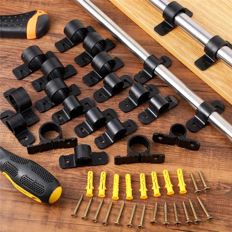 AB41-50 Pack pijpsteunen ophanging Pex pijpklem buissteunen met schroeven voor Pex, koper, CPVC pijp