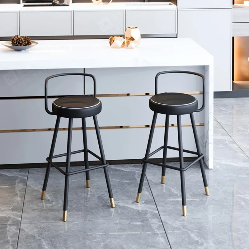 

Nordic Modern Metal Bar Chair Luxury Design Minimalist Barstool Bar Stool Kitchen Island Reception Silla Comedor Home Furniture