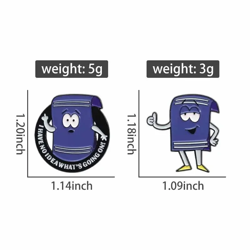 3PCS/SET Funny Comedy Cartoon Anime Enamel Pins Creative Cute Towel Decorative Brooches Gift Lapel Badges Jewelry Gift Wholesale