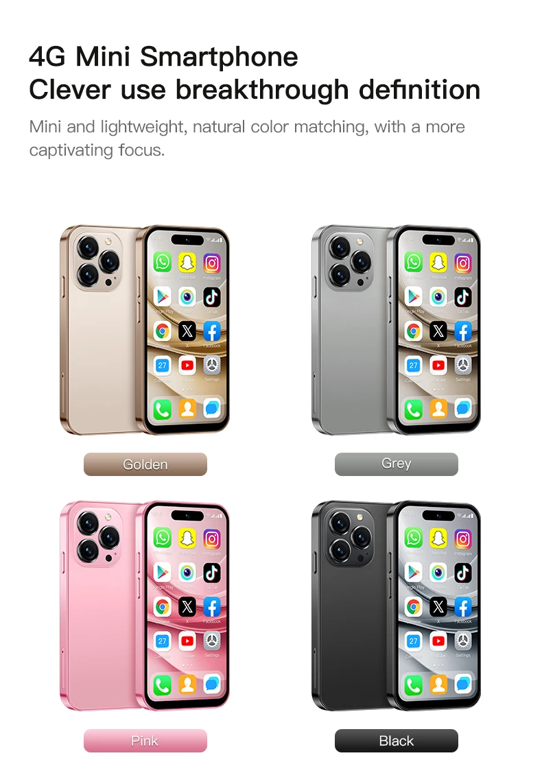 ONEMYTH M17 Pro 4G Mini Smartphone 4.0inches MTK 2GB RAM 16GB ROM 5MP LTE BLE4.0 Dual SIM 2000mAh Type-C Android Cellphone