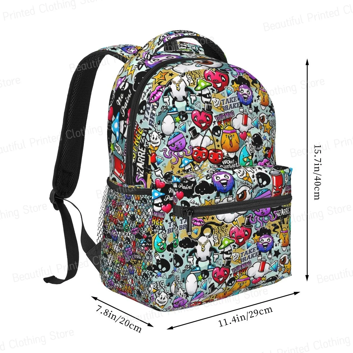 Graffiti Fun hunting Backpacks Leisure Computer Backpack Boys Girls Bookbag Portable Versatile Backpack