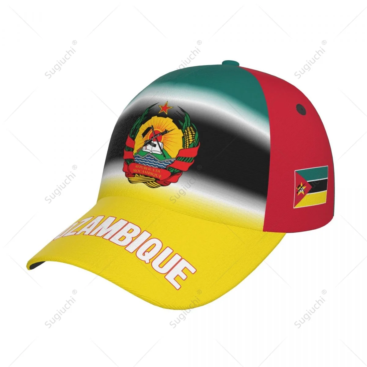 Unisex Baseball Cap Hat Mozambique Flag Gradient Color 3D Printing for Tennis Outdoor Bike Bicycle Golf Baseball Sports Fans