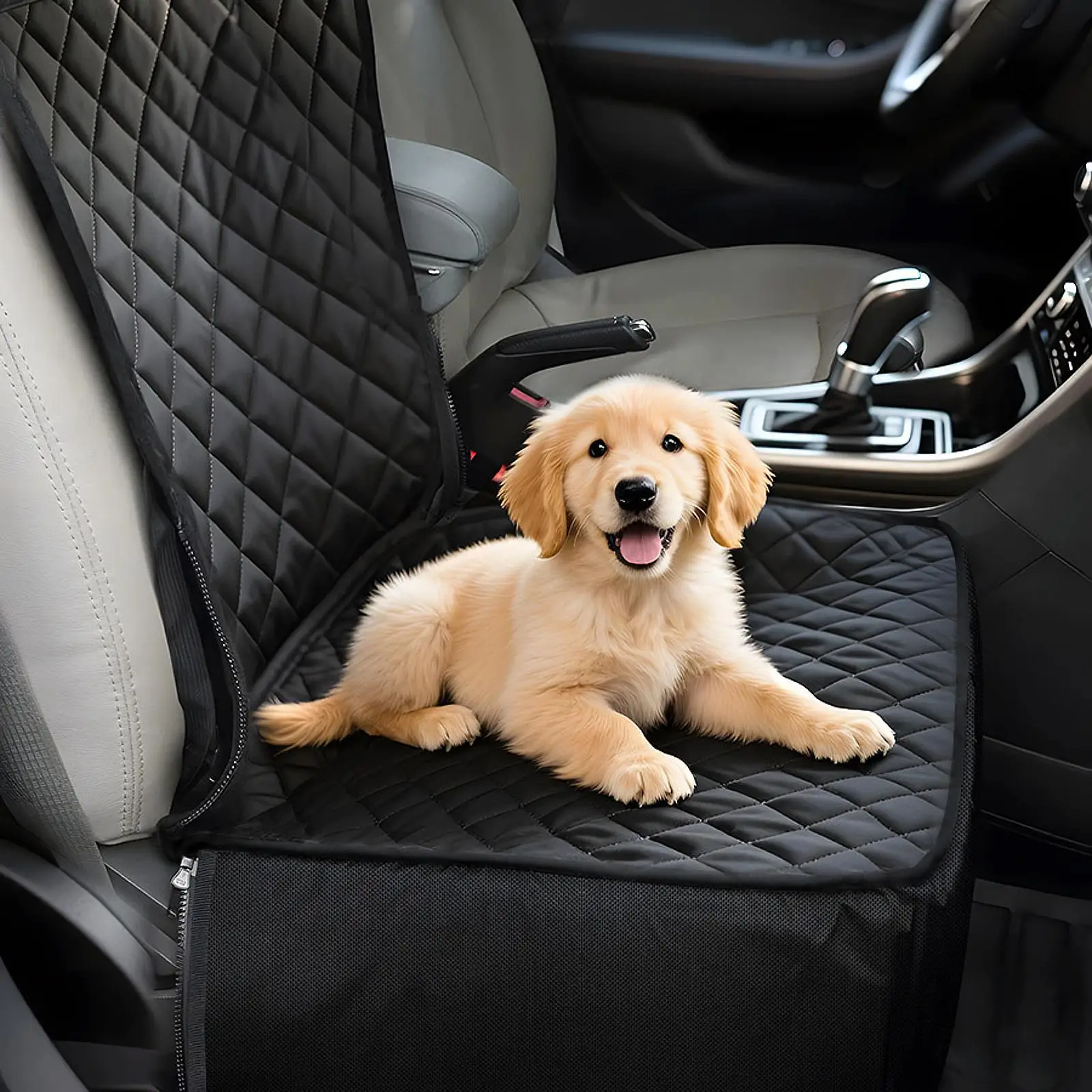 

Small Dog Cat Booster Seat Armrest Console Bed Stable Pet Carrier for Travel Car Seat Covers and Safety