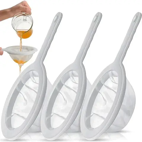 100/200/400 मेश पुन: प्रयोज्य नायलॉन अल्ट्रा फाइन फ़िल्टर मेश स्ट्रेनर चम्मच छलनी सोया दूध जूस कॉफ़ी फ़ूड फ़िल्टर किचन कोलंडर 8 best sales कोलंडर - №5