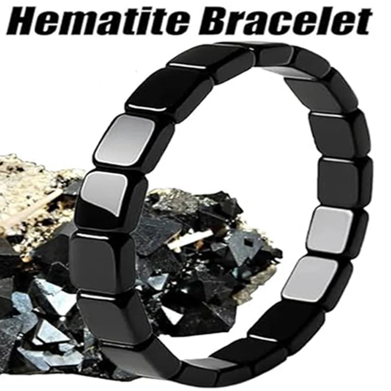 New Hematite Bracelet for Men Black Hematite Bracelet Naturally Restore Confidence Nhance Mental Clarity Focus Jewelry Boyfriend