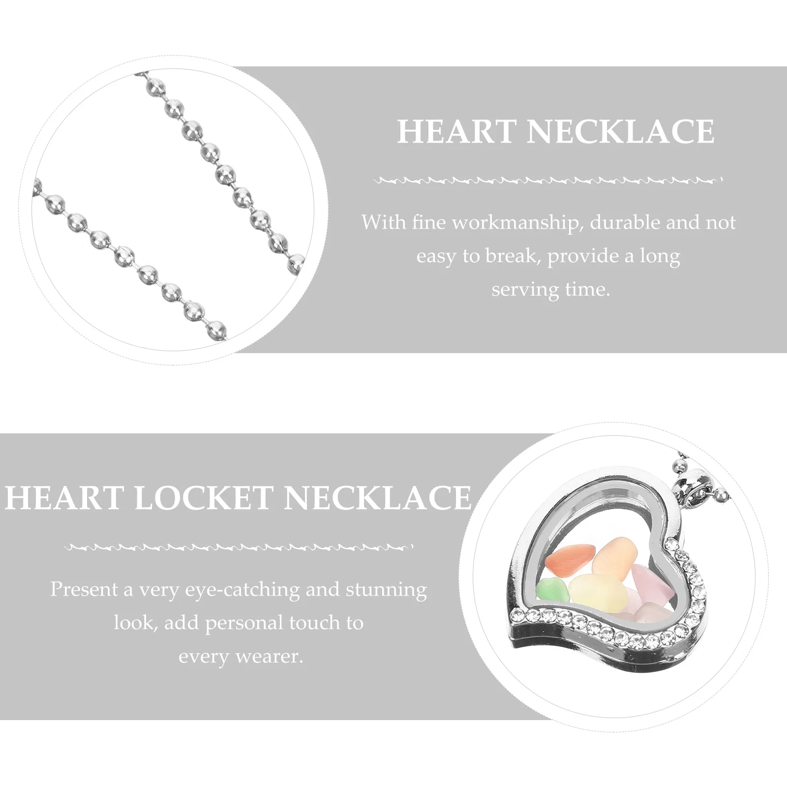 

Heart Necklace Picture Pendant Personal Touch Accessory Stand Out Crowd Wedding Mother's Day Valentine Present