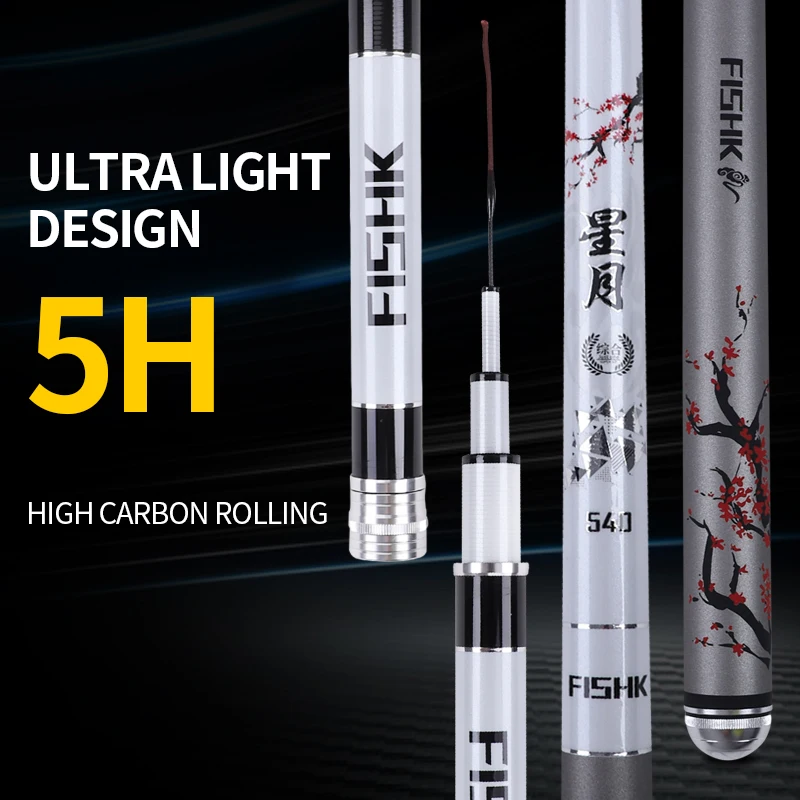 

Удочка FISHINGFANS 5H 3.6м-8.1м, ультралегкая, сверхпрочная, из углеродного волокна, для ловли карпа в пресноводных водоемах.