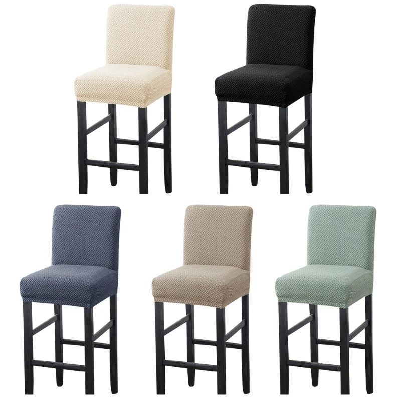 Polyester Bar Chair Covers for Dining and Living Room Elegant Striped Design Easy to Install and Clean AntiStain Cover