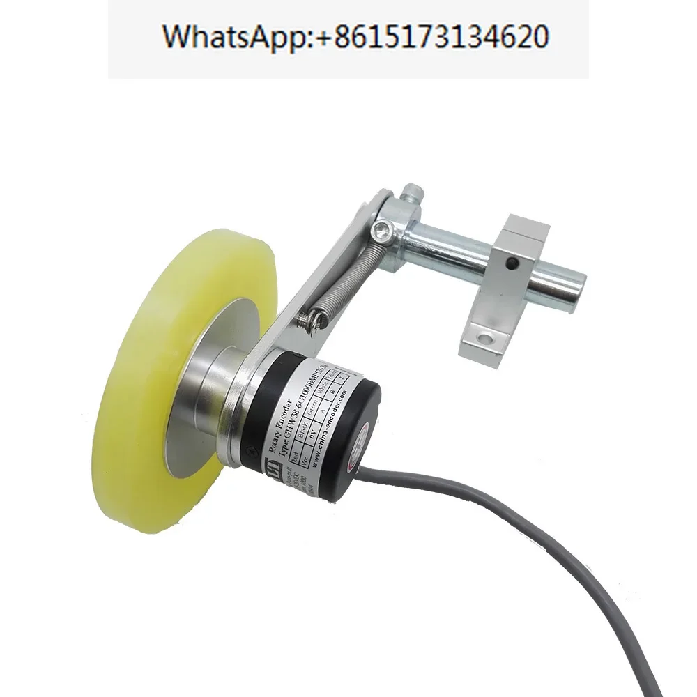 GHW38 Wheel Length Measuring Sensor NPN PNP ABZ 100 200 500 2000PPR Rotary Encoder With Bracket Holder