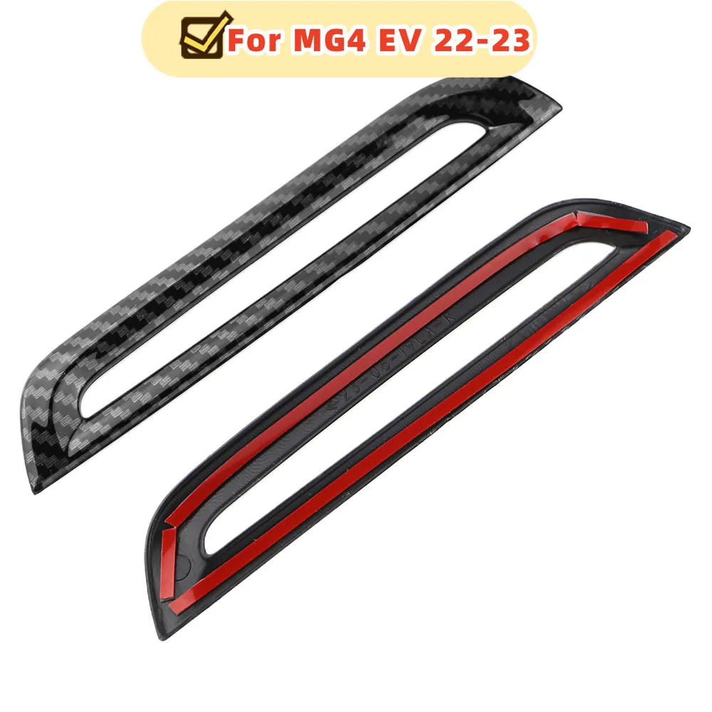 Stickers for MG4 EV 2022 2023 2024 LHD Car Front AC Outlet Cover Sticker Carbon Fiber Air Conditioning Trim Accessories