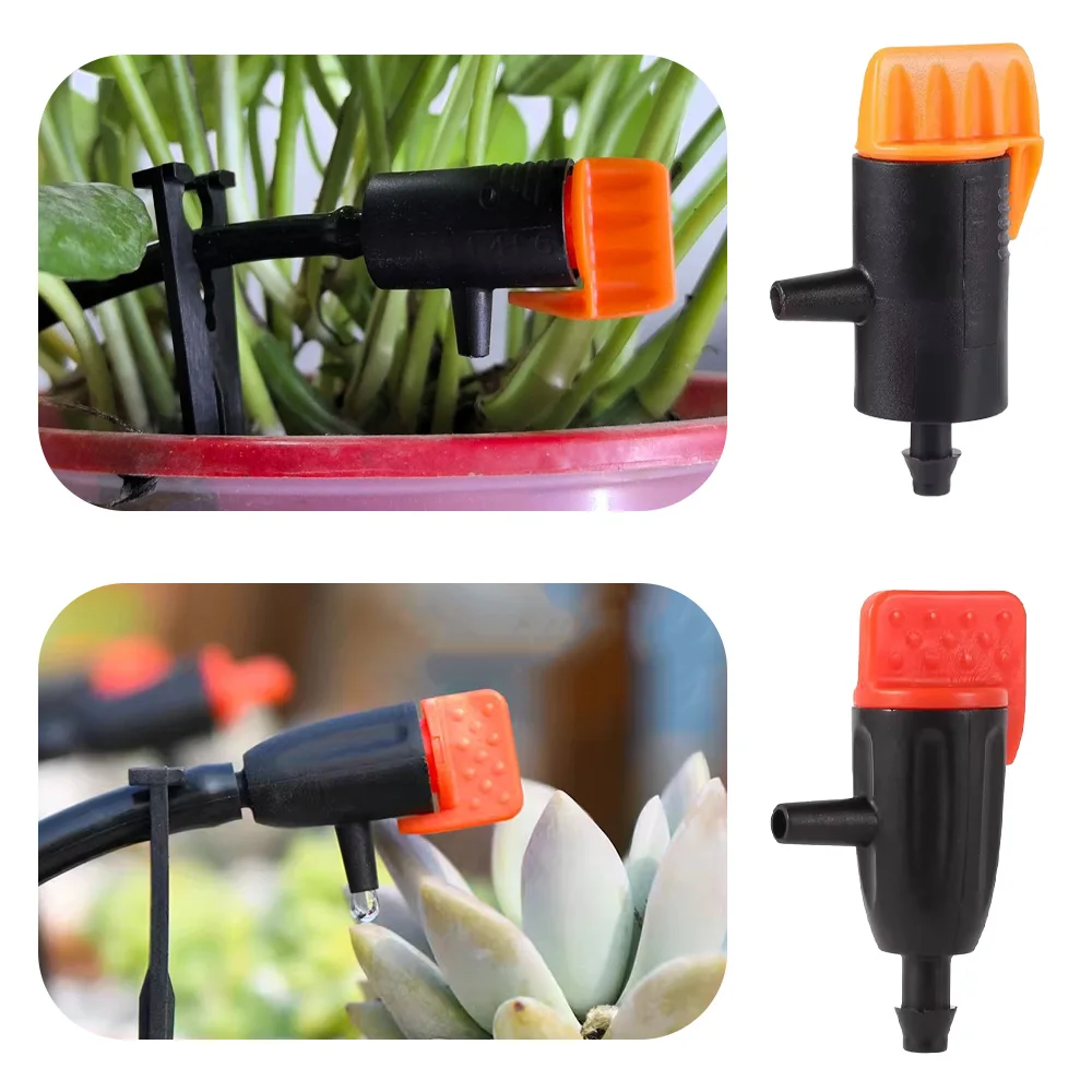 20Pcs 0~60L/0~40L Garden Folwer Bed Plant Succulent Flower Watering Adjustable Dripper Micro Drip Irrigation Regulator Emitter