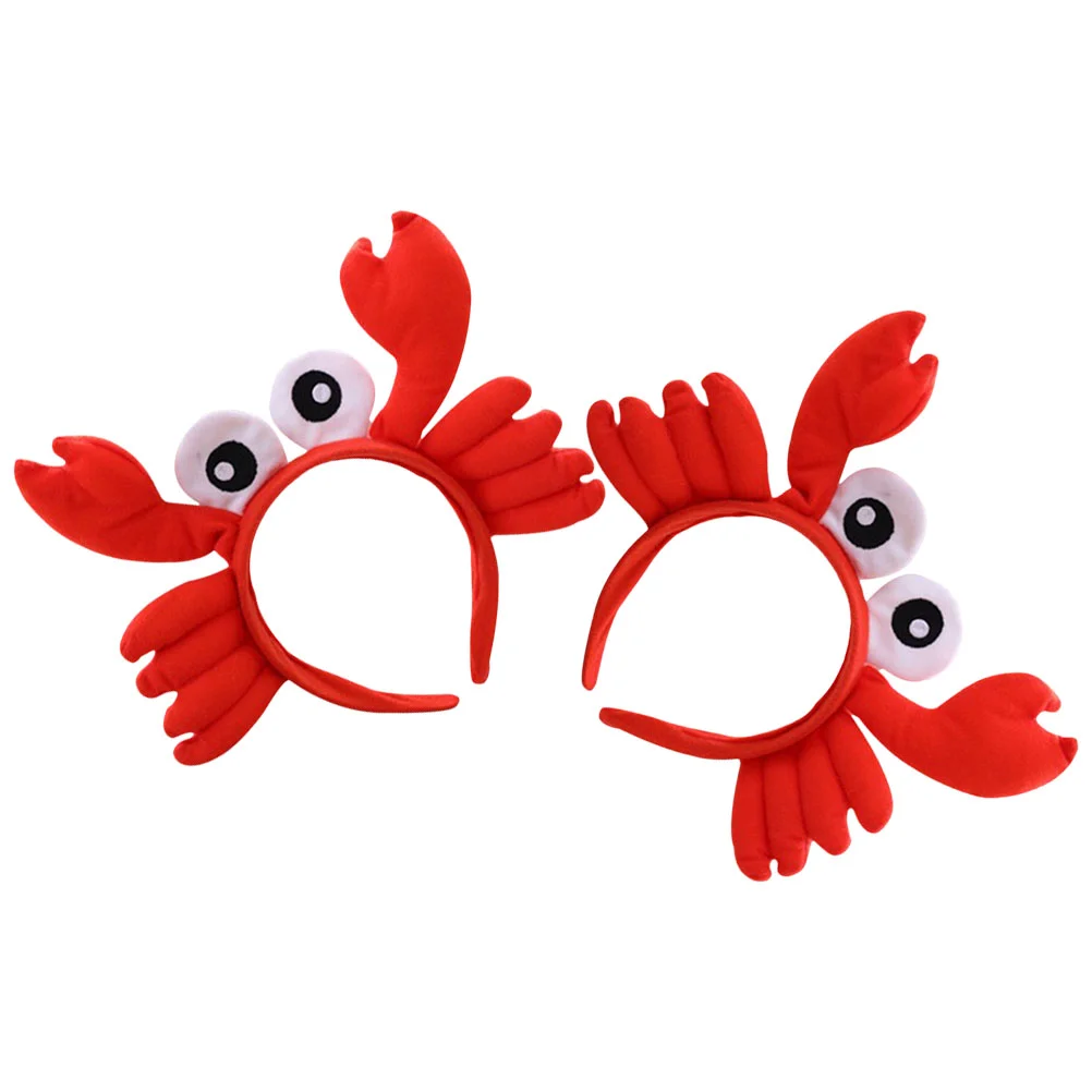 

2 Pcs Big Eyes Crab Headband 25x20CM Lightweight Comfortable Halloween Party Masquerade Carnivals Cosplay Photo Prop Decorative