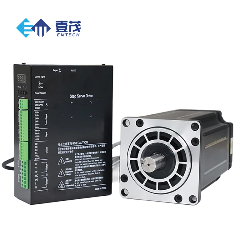 EMTECH Nema 42 hybride servo-stappenmotor met gesloten lus en encoder, eenvoudig te gebruiken hoogspanning 220 V en display voor CNC-machines