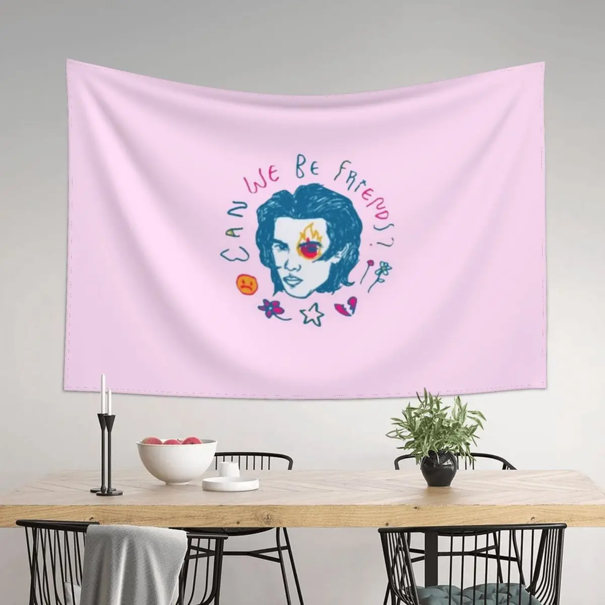 

Can We Be Friends Tapestry Nordic Home Decor Wall Decor Hanging Decoration Aesthetic Aesthetic Room Decor Tapestry