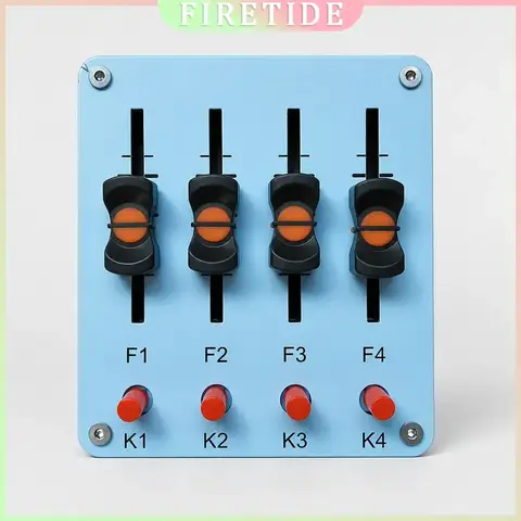 4 Channel MIDI Fader Controller 45mm Motorized Faders 4 Buttons USB C Plug and Play for DAW Music Software Production Mixing
