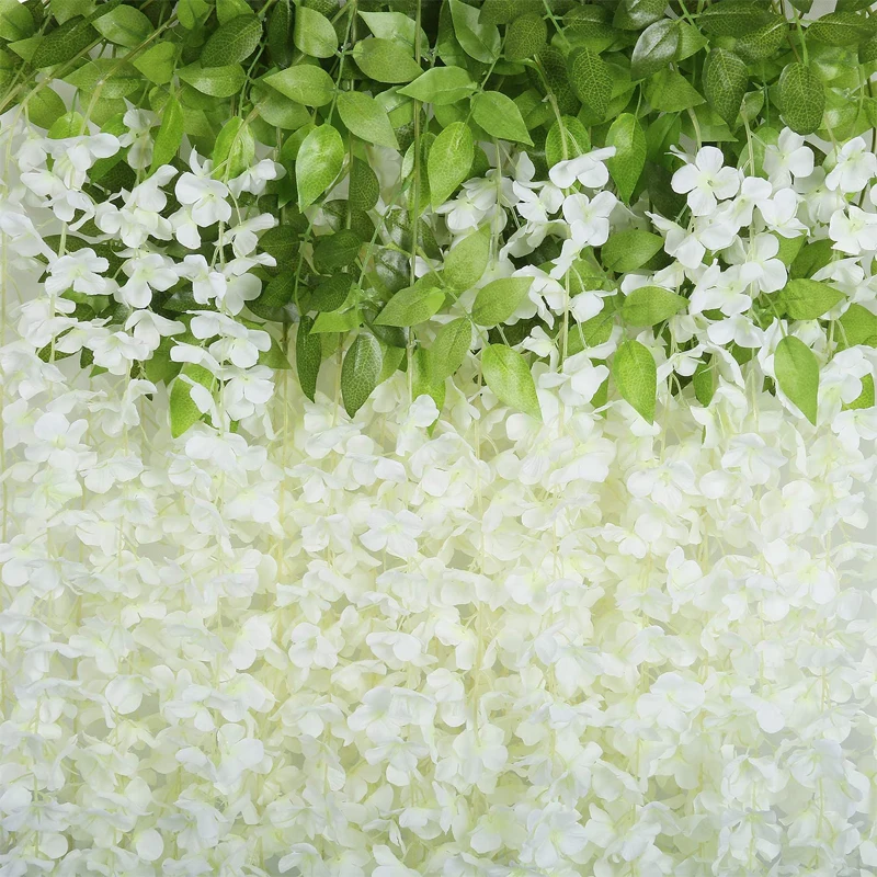 Wisteria Hanging Flowers 24 Packs Wedding Decor Flowers Wisteria Flower Artificial Flowers Ceiling Wedding Decoration Vines