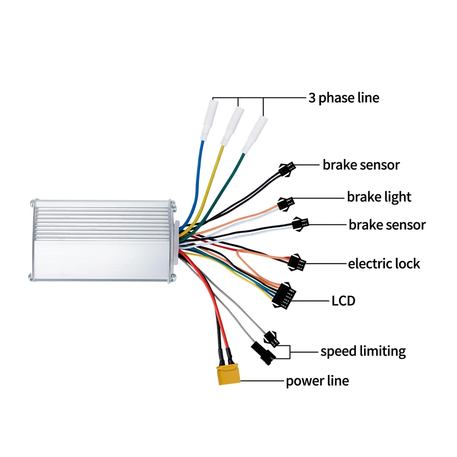 Electric Scooter Bicycle Controller 36V 48V 52V 60V 500W-2000W Brushless Controller Conversion Accessories