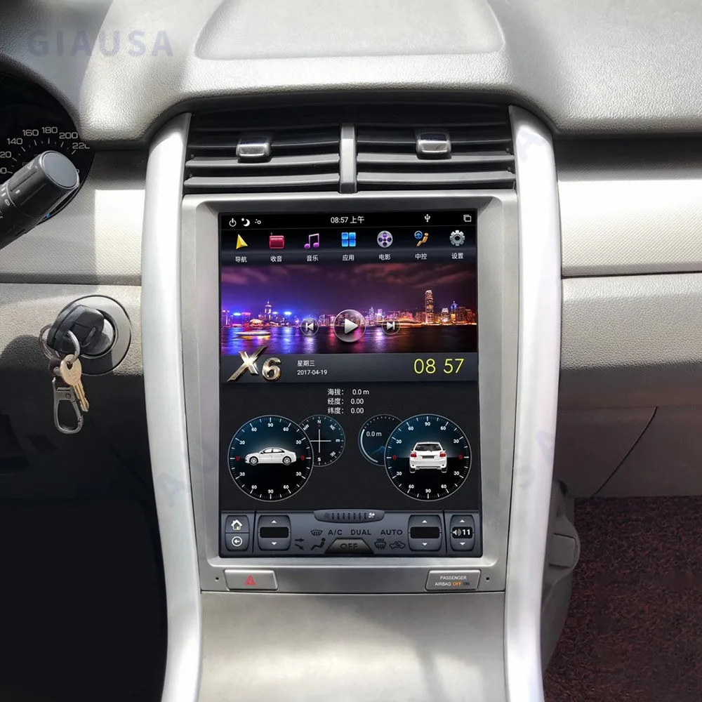 

Автомобильная магнитола в стиле Tesla для FORD EDGE 2008-2014 Android 12,0, автомобильный стереопроигрыватель Mltimedia, GPS-навигация, головное устройство Carplay