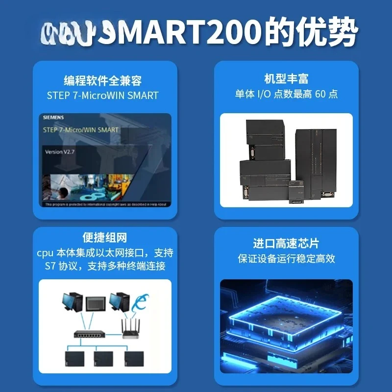 وحدة المضيف المحلية S7-200 الذكية المتوافقة PLC CR40 SRST30SRTST40EMAE