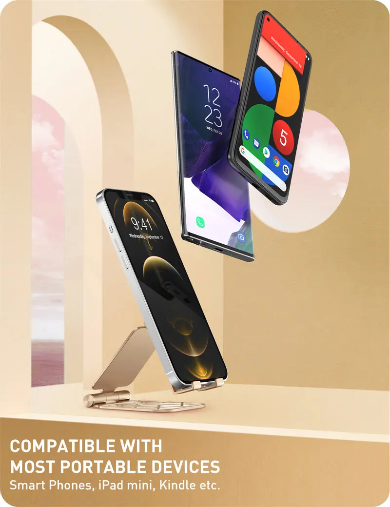 Adjustable Cell Phone Stand Holder I-Blason Phone Dock Multi Angle Compatible with Smart Phone For iPhone For Android Smartphone