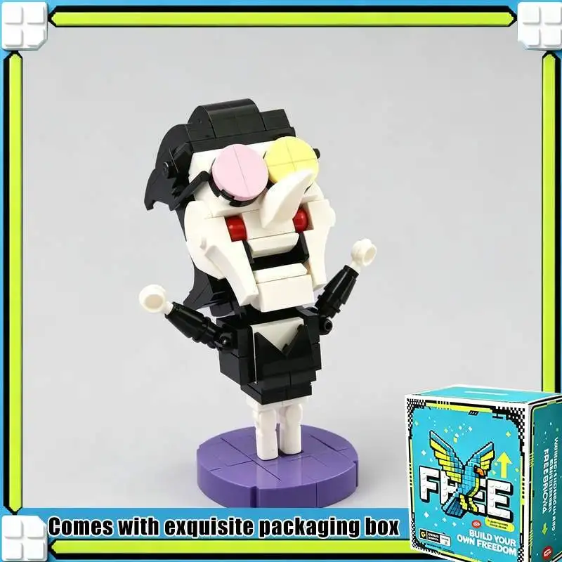 152PCS Quirky Puppet Salesman Figure Model Building Blocks Custom Puzzle Retro Game Character DIY Assembly Toy Display Gift