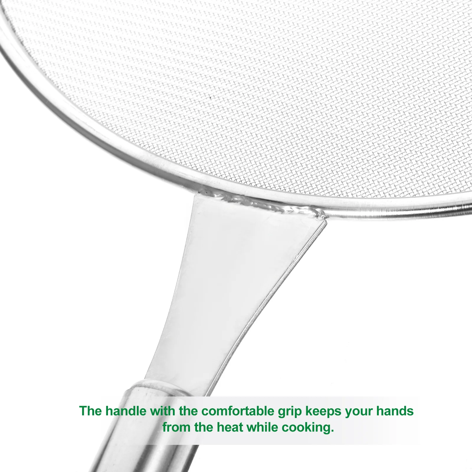 

Stainless Steel Splatter Screen 25cm Fine Mesh Frying Pan Guard Oil Splatter Cover Kitchen Cooking Pot Lid Anti Splash