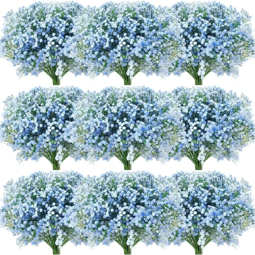 

50 шт. искусственных веток гипсофилы (дыхания младенца), 53 см, на ощупь как настоящие, идеально подходят для цветочных композиций, свадеб и декора вечеринок